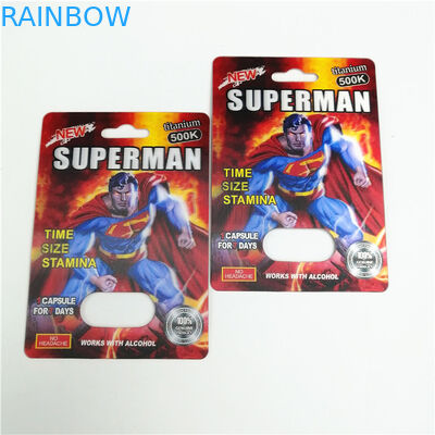 350g Karton Gravnre Printing Kemasan Kartu Blister Untuk Pil Seks