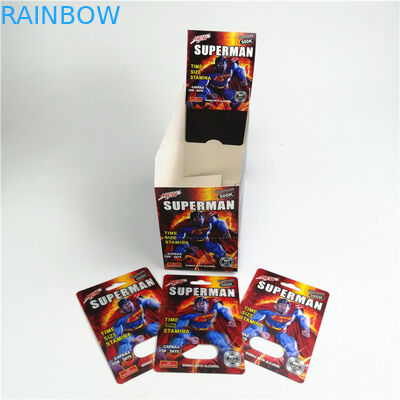 Silk Printing CMYK Sex Pill Packaging Card 9x12cm