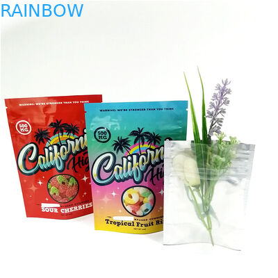 Tas Plastik Makanan Cetak Digital Reusable Doypack Aluminium Zipper Bags Tas Mylar Bukti Bau Kustom Untuk Gummy Cookies