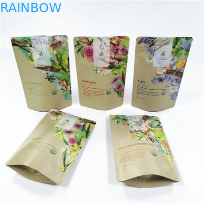 Low Moq CMYK VMPET Biodegradable Stand Up Pouch 100micron