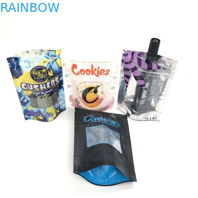 Logo Kustom Untuk Biji Tepung Terigu Dengan Ritsleting Bolsa Sac Plastique Stand Up Pouch Bags Jendela Kosmetik