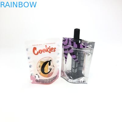 Logo Kustom Untuk Biji Tepung Terigu Dengan Ritsleting Bolsa Sac Plastique Stand Up Pouch Bags Jendela Kosmetik