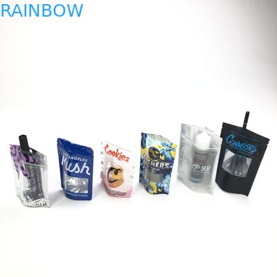 Logo Kustom Untuk Biji Tepung Terigu Dengan Ritsleting Bolsa Sac Plastique Stand Up Pouch Bags Jendela Kosmetik