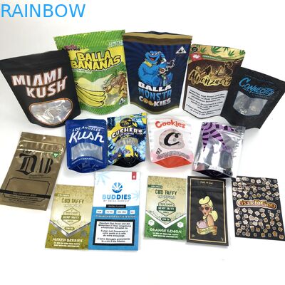 Logo Kustom Untuk Biji Tepung Terigu Dengan Ritsleting Bolsa Sac Plastique Stand Up Pouch Bags Jendela Kosmetik