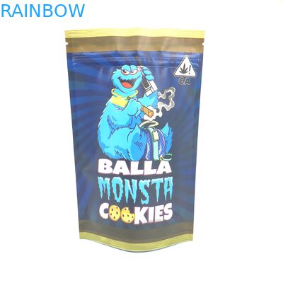 Doypack Zipper MOPP 8OZ Zipper Stand Up Pouch VMPET