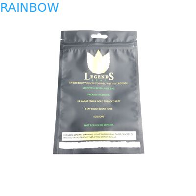 Matte Film MOPP VMPET Tas Kunci Zip yang Dapat Ditutup Kembali Untuk Rokok Tembakau