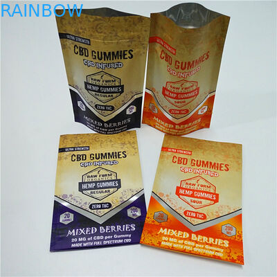 3,5 Gram Kemasan Gulma Bunga Kering Mylar Foil Bags MOPP