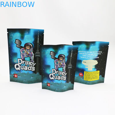 Foil Zipper Smell Proof CMYK Mylar Weed Packaging Bag