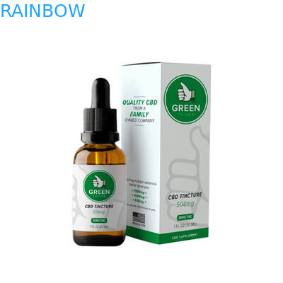 Pencetakan Warna-warni CMYK 120mic Dropper Bottle Paper Box CBD