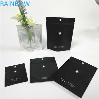 Matte Black VMPET 140micron Aluminium Foil Tas Ziplock CMYK