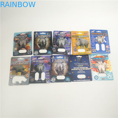 Super Panther FDA Sex Pill 3D Rhino Blister Card Untuk Kapsul