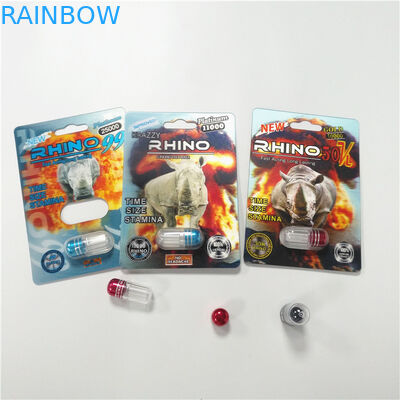1000k Rhino 69 Sex Pills 3d Kartu Blister dengan stiker Perekat