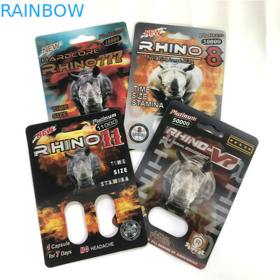89x127mm Magnum 24K 3d Blister Card Untuk Pil Peningkatan Seksual