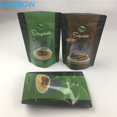 120micron CMYK Soya Beans Packaging Bag 170 * 260mm Clear Window