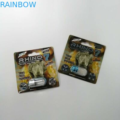 Black White Panther CMYK 8 * 12cm Sex Pills Paper Cards Untuk Pill