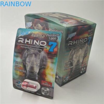 400g Whiteboard Rhino Capsule Blister Card Packaging