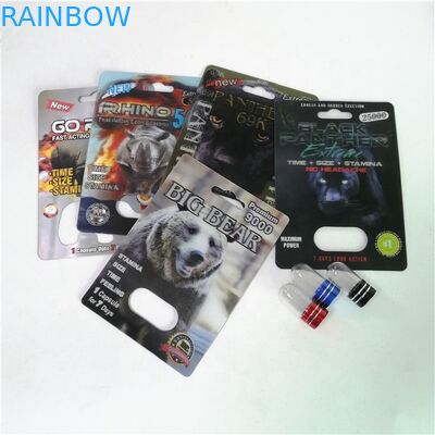 Rhino 99 500K Enhancement Pills Packaging Cards Silk Printing