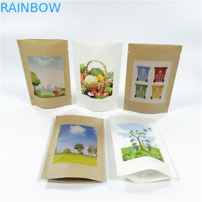 Kertas Kraft MOPP VMPET Berdiri Tas Ziplock 18x26cm