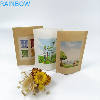 Kertas Kraft MOPP VMPET Berdiri Tas Ziplock 18x26cm