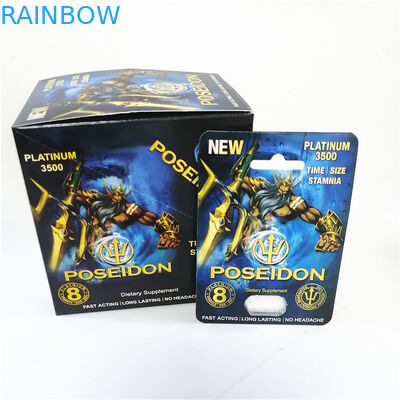 Paket Pussycat Rhino Capsule Pills pencetakan UV Kartu Blister