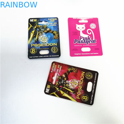 500k Sexual Pill 3d Plastic Cards Dengan Layar 24ct 30ct