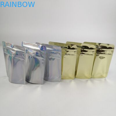 3.5 Gram Holographic Digital Printed Stand Up Pouches Childproof Untuk Cookies
