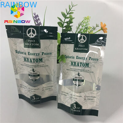 Bukti Bau Mylar Ziplock Stand Up Pouches With Window yang Dapat Ditutup Kembali