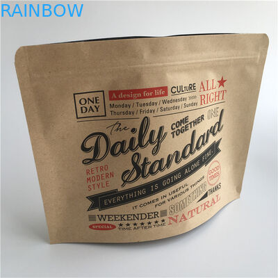Heat Seal Kraft Paper Tea Coffee Snack Bag Packaging Printed Moisture Proof