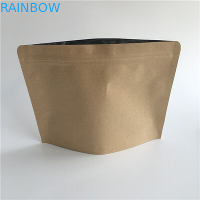 Aluminium Foil Ziplock Brown Kraft Paper Stand Up Pouch Makanan Kering