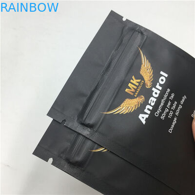 Kemasan Kantong Plastik Ritsleting Matte Snack Dicetak Tiga Sisi Disegel