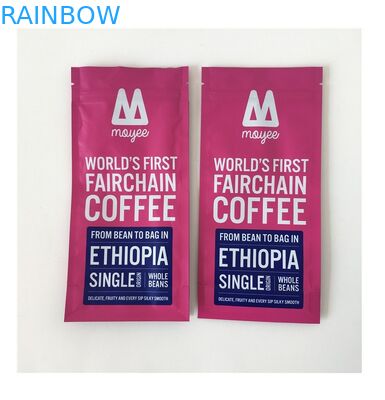 Kemasan Biji Kopi Ritsleting Bukti Bau Dengan Gusset Sisi Segel Panas