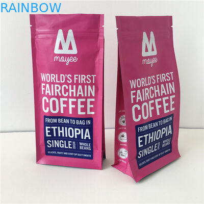 Kemasan Biji Kopi Ritsleting Bukti Bau Dengan Gusset Sisi Segel Panas