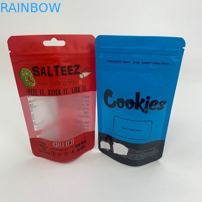 Ritsleting Gummy yang Dapat Dimakan Cookie Kecil berdiri dengan Kantong Dengan Jendela