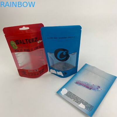 CBD Oil Clear Window Mylar Foil Plastic Packaging Bag Bukti Anak