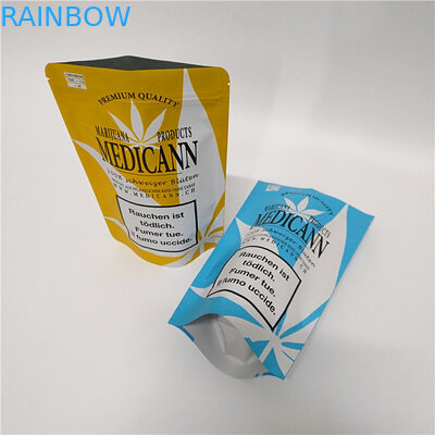 Mylar Digital Printed Stand Up Pouches Dengan Ritsleting