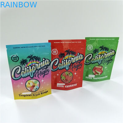 CBD Flower Herbs Ziplock Three Side Seal Pouch Disesuaikan Dicetak Laminated