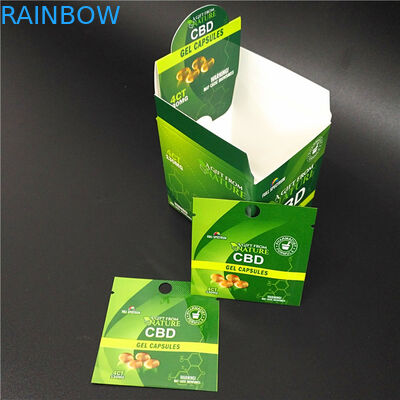 CBD Flower Herbs Ziplock Three Side Seal Pouch Disesuaikan Dicetak Laminated