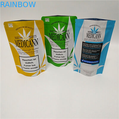 CBD Weed Foil Mylar Plastic Stand Up Pouch Kedap Udara Tahan Bau