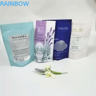 Kemasan Kantong Plastik garam Laut Laut Logo Kustom Berdiri Sendiri Ditutup Kembali