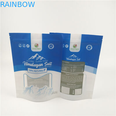 Kemasan Garam Mandi Foil Matt Stand Up Ziplock Pouch Reusable