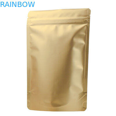 Teh Kopi Ritsleting Tas Foil Timah Aluminized Frosted Self Supporting