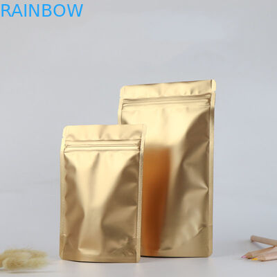 Teh Kopi Ritsleting Tas Foil Timah Aluminized Frosted Self Supporting