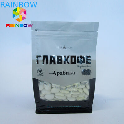 Nut Candy Resealable Flat Bottom Gusset Bags Cetak UV Sisi Delapan