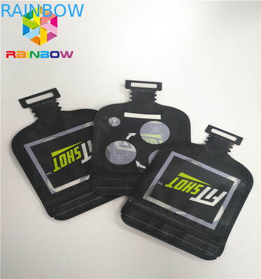 Permen Kemasan Kantong Plastik Kustom Bentuk Tidak Teratur Dengan Ritsleting