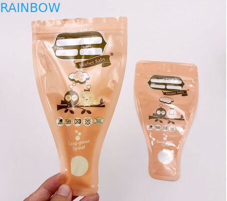 Tas Penyimpanan ASI Pembekuan 8oz Pre Sterilisasi Ritsleting Ganda Disegel