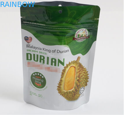 Resealable 120 Mic Stand Up Kantong Kemasan Makanan Dengan Ritsleting