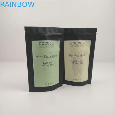 Moisture Proof 14 Oz Zipper Foil Resealable Pouches Untuk Lulur Tubuh