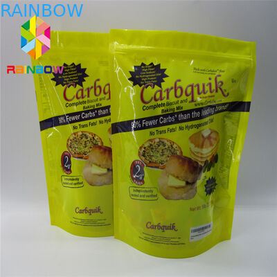 Cetak Digital Plastik Foil Food Grade 100 mikron Stand Up Pouch With Zipper
