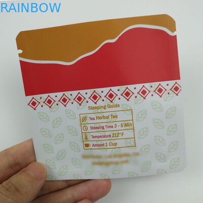 Foil Plastic Tea Kemasan Kantong Daur Ulang Logo Disesuaikan Hitam Hijau