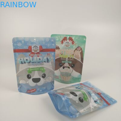 Dog Chicken Biscuit Mylar Stand Up Pet Food Packaging Logo Khusus